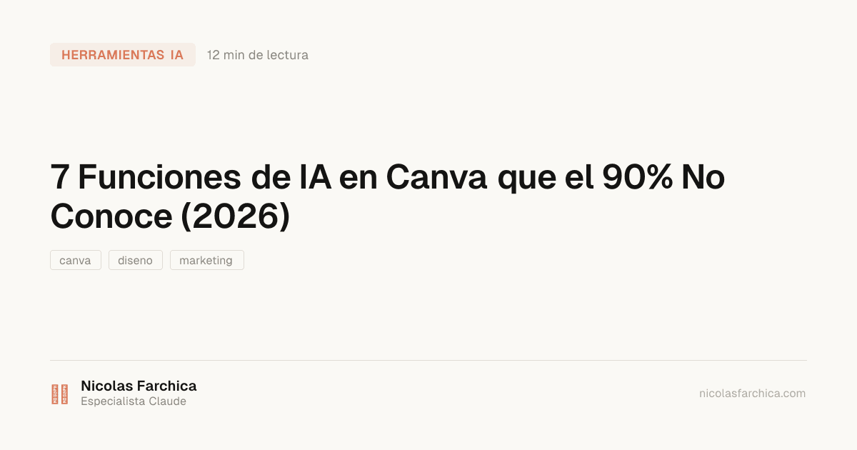 7 Funciones de IA en Canva que el 90% No Conoce (2026)